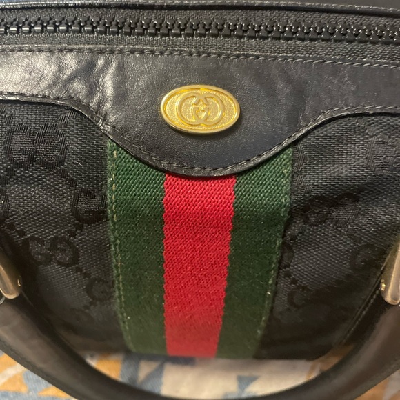 GUCCI - Boston Bag with iconic Sherry Line logo - Picture 2 of 16